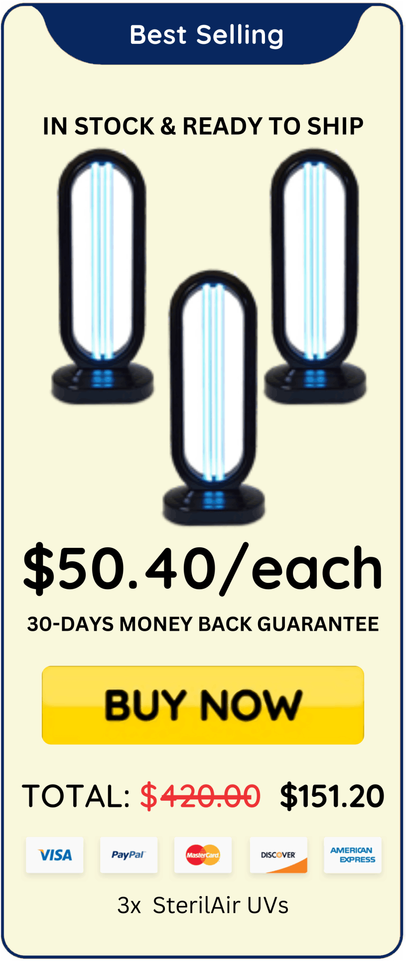 SterilAir UV Lamp offer price 